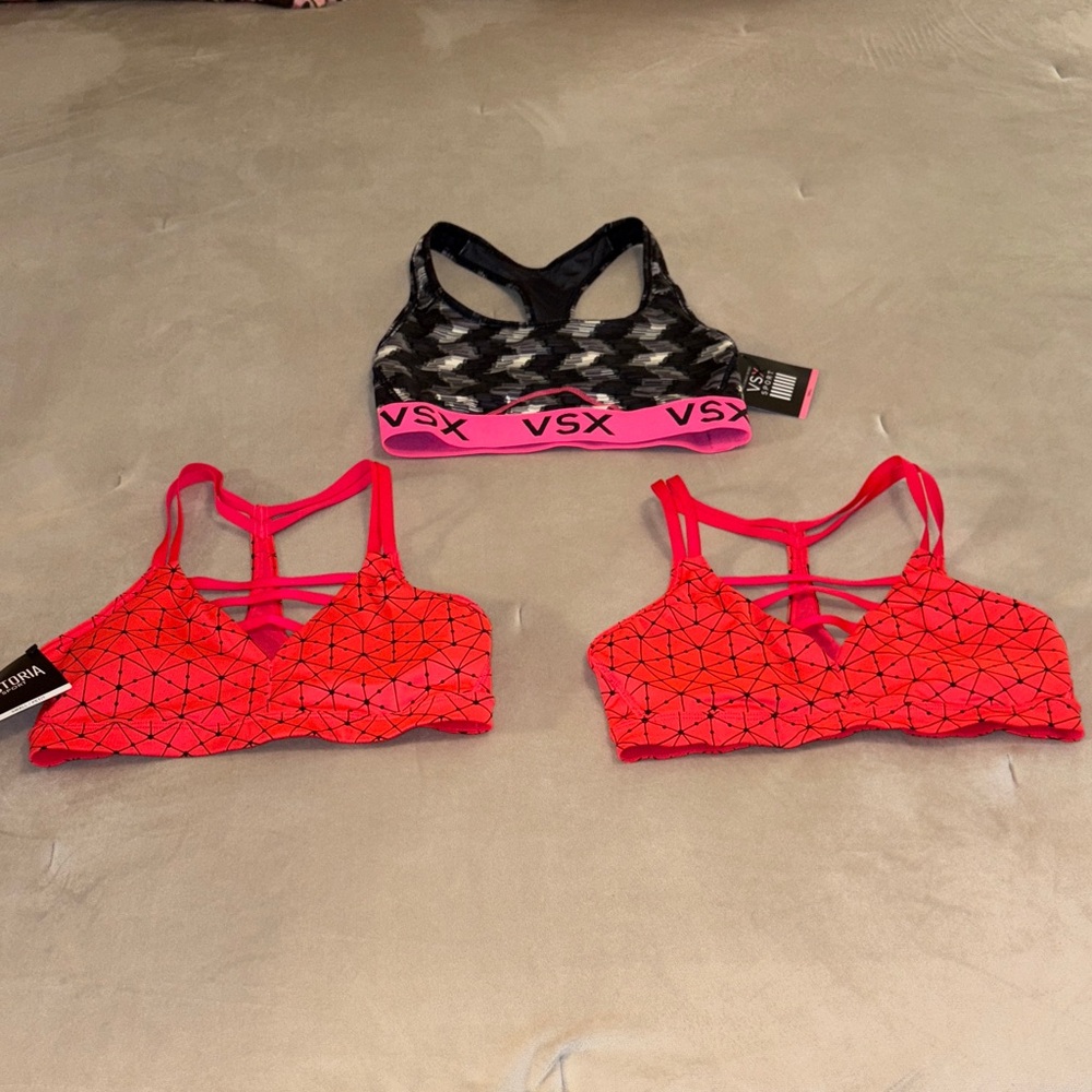 VSX Sports Bras Trio - Pink and Red